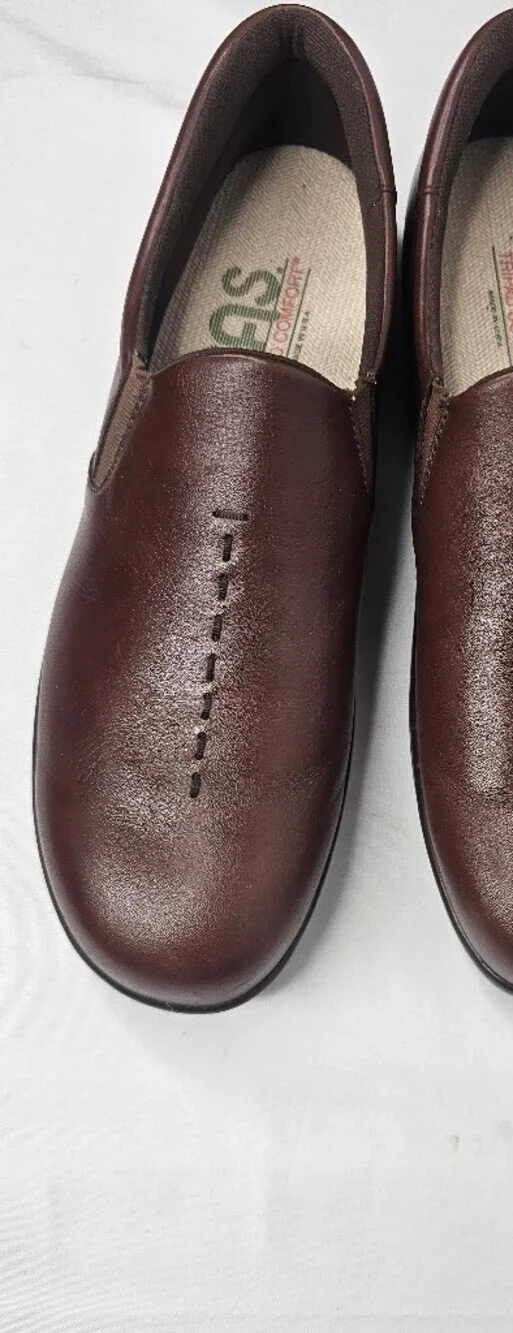 SAS Tripad Comfort Viva Brown Leather Slip-On Loafer Shoes Women's 9S